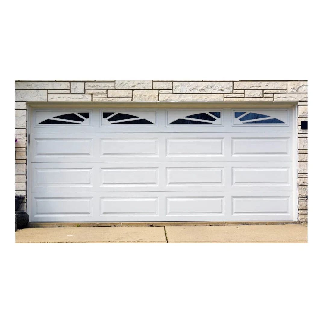 

CBMmart Top Sale High Quality Modern Glass Panel Garage Door Smart Wooden Garage Door Opener