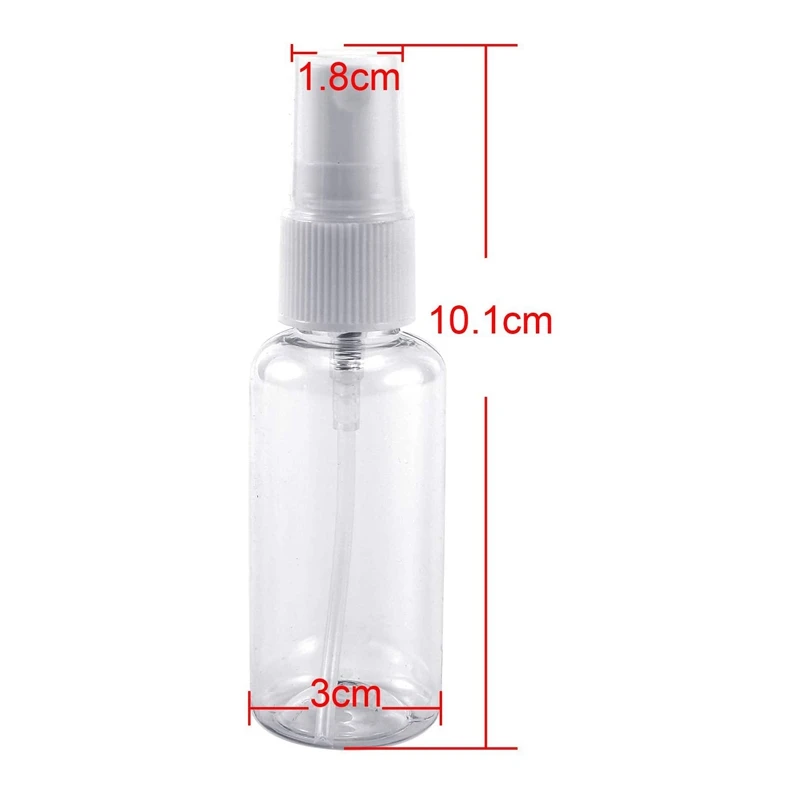 20 Pcs 30Ml Travel Spray Bottle Set, Plastic Refillable Spray Bottle, Atomiser Spray Bottle, Fine Mist Spray Bottle