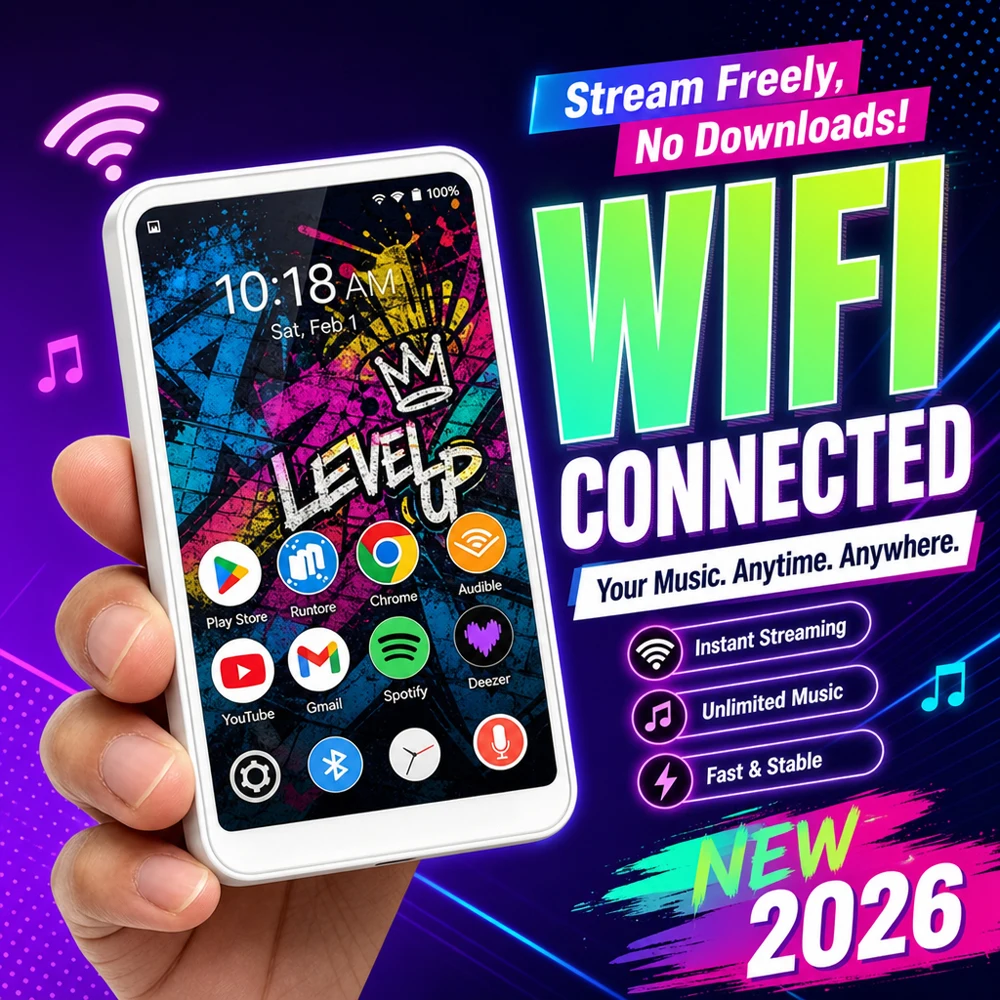 Portable Andriod WiFi MP3 Player with Play Store Access,Spotify Premium Ready,4