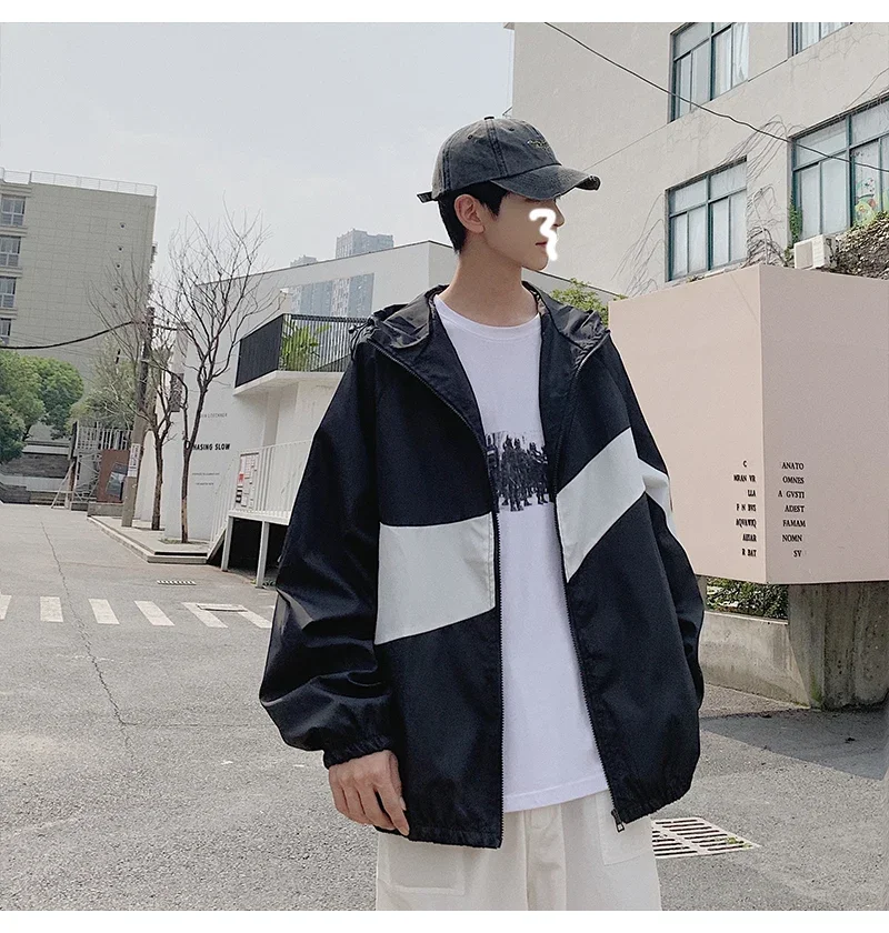 Spring Summer Men New Windbreaker Zip Uv Sun Protection Jackets Breathable Ultra-light Working Clothes Outdoor Camp Thin Coats