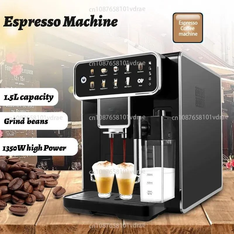 Standard Espresso Machine Automatic Bean Grinding Function Milk Foam Pump Pressure Steam Coffee