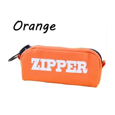 Korean Large Zipper Pencil Bag Fashion Style Simple Large-capacity Canvas Pencil Bag School Case Stationery Pen Storage Box