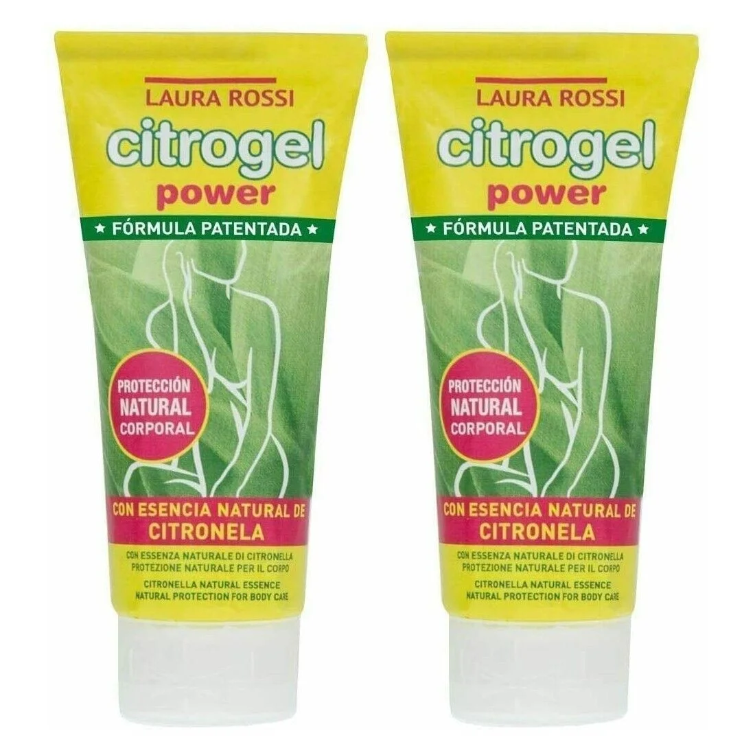 2xCitrogel Gel con Esencia Natural de Citronela, Crema Hidratante Corporal 100ml Anti-mosquitos