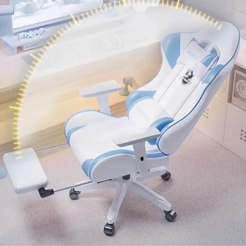 Reclining Luxury Office Chair Nordic Neck Memory Oversized Comfortable Computer Chair Swivel White Bureau Stoel Office Furniture