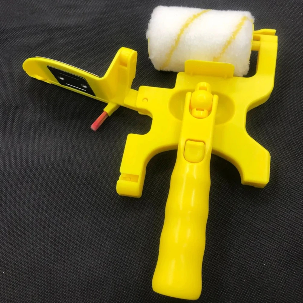 

Roller Paint Brush Small Handle Yellow Foldable Bracket Wall Paint Roller Brush Seamless Trimmer Tool Home Wall Painting Tool