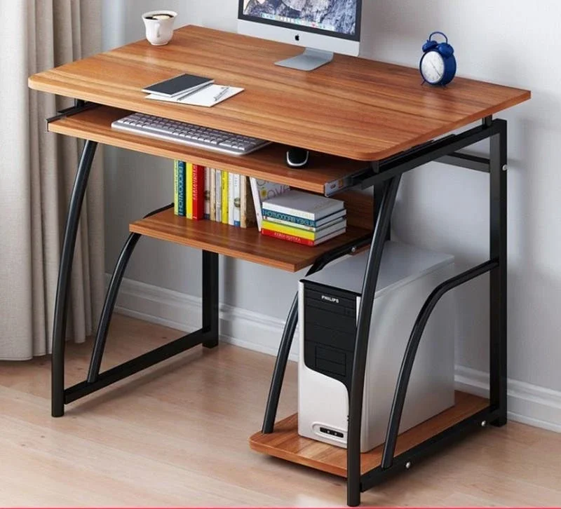Modern Computer Desk with Keyboard Bracket PC Workstation Study Writing Table Home Office Furniture Durable