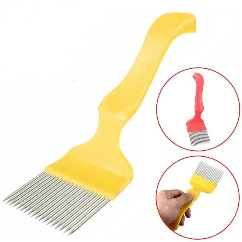 Beekeeping Tools Supplies 21 Pin Bee Forks Needles Sparse Rake Shovel Comb Uncapping Forks Handle Stainless Steel Honey