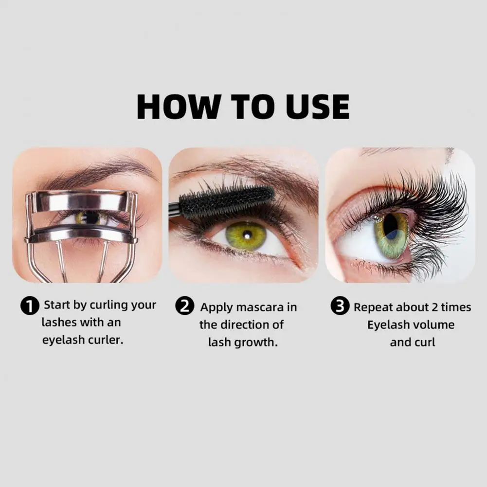 Natural Mascara for Long Eyelashes Slender Mascara for A Natural Look Waterproof Mascara for Big Eyes Long-lasting Thick Curling