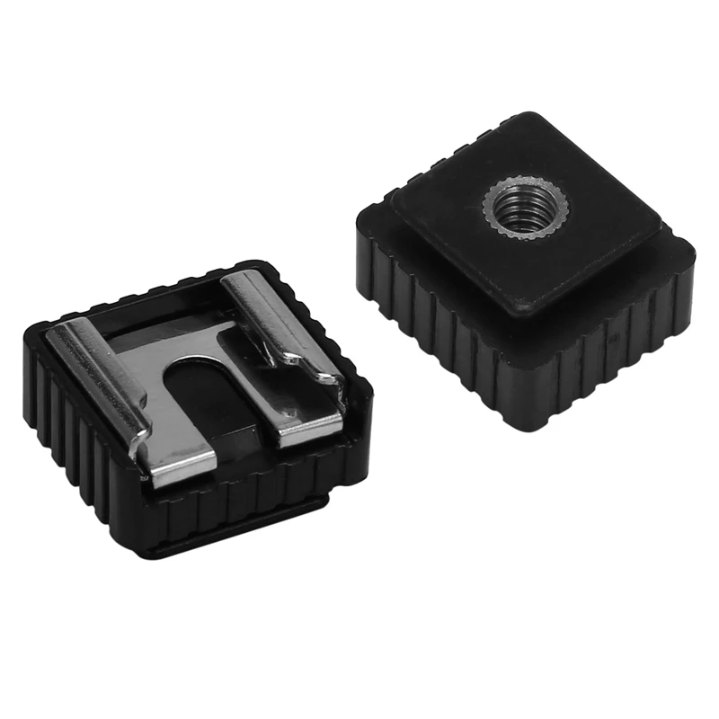 Flash Adaptador de montagem de sapata, 1/4 Polegada Thread, Studio Light Stand, tripé, 2pcs