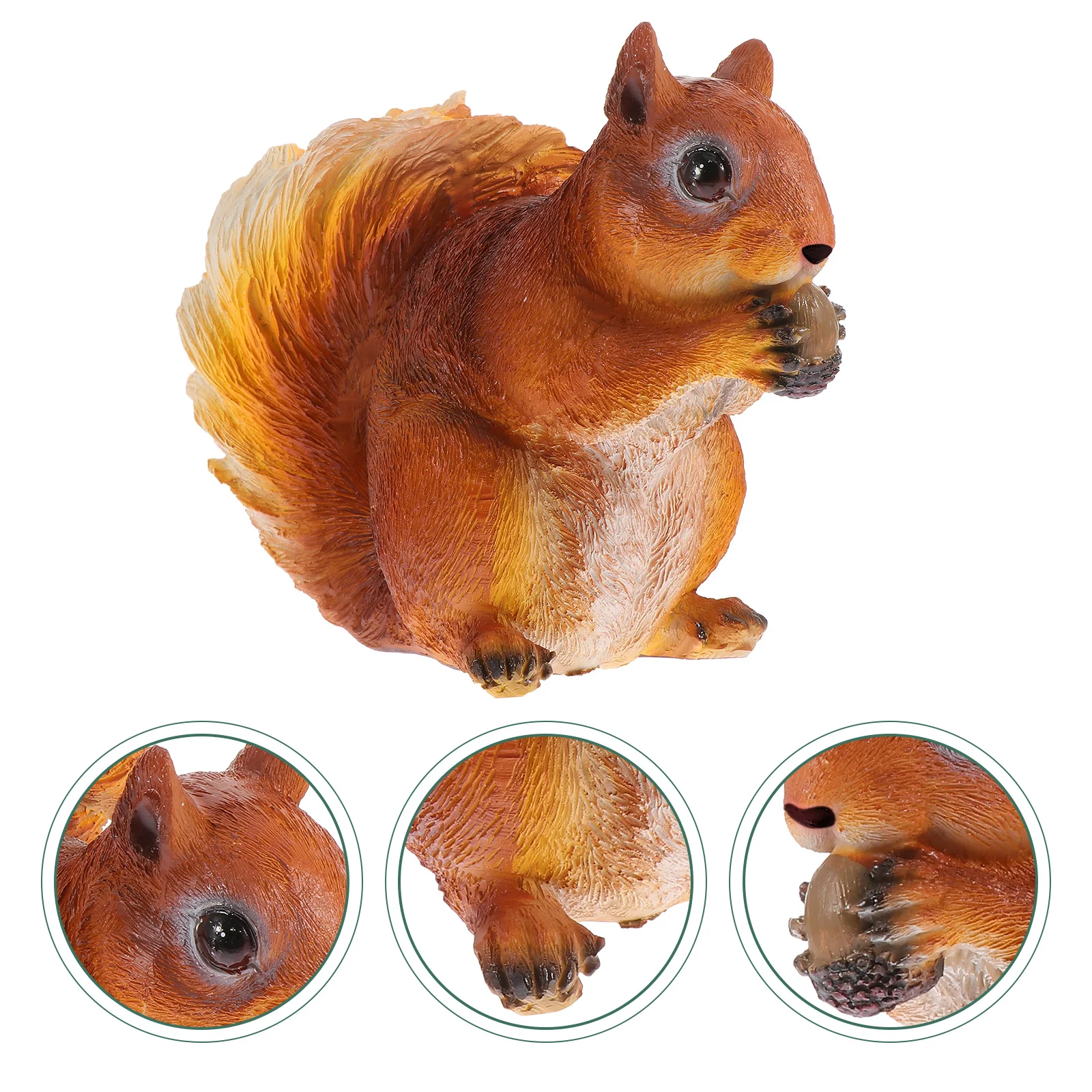 

Simulation Resin Squirrel Animal Sculpture Durable Yard Decor Outdoor Garden Ornament Desktop Adornment Simulation Squirrel