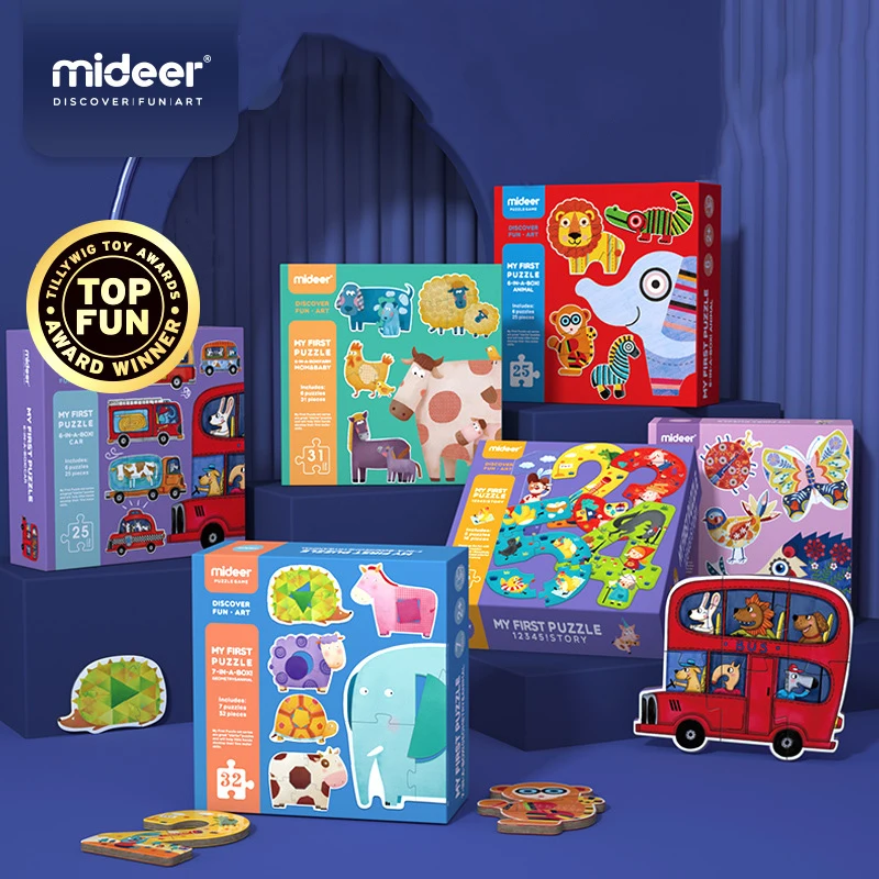 Mideer Big Piece Puzzle Children Basic Cognition Training Game Educational Toys Special Designed For Beginners Baby Kids Gifts