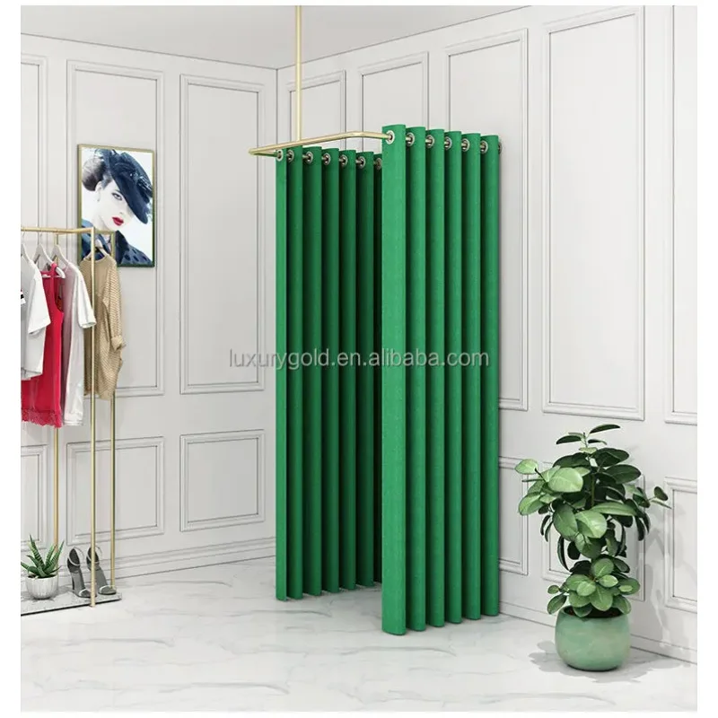 custom.Simple Clothes Shop Fashion Metal Wall Mounted Fitting Room Frame Girls Colorful Dressing Room Clothing