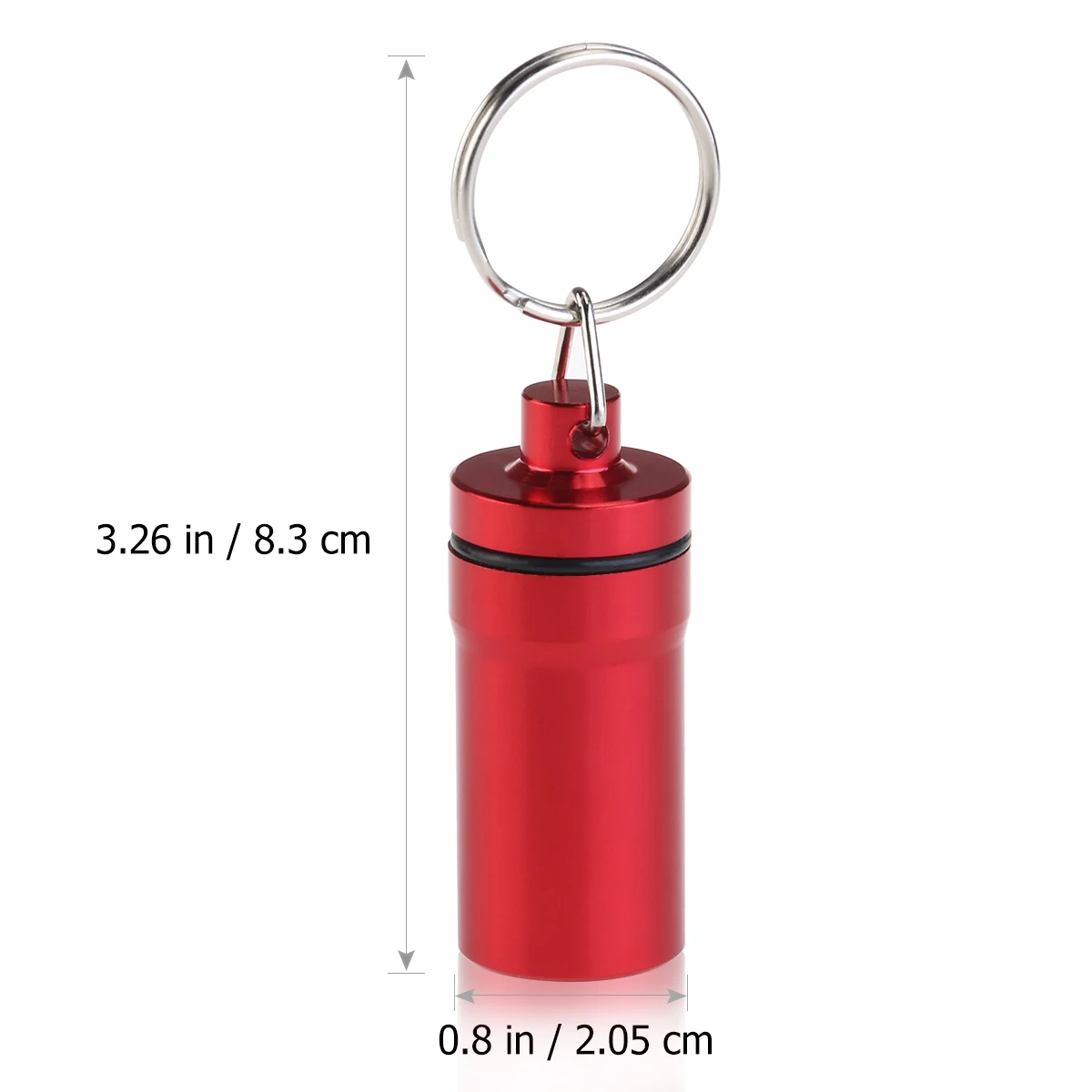 

4pcs First Aid Pill Box Waterproof Bottle Keychain Case Holder Small Cases Container Aluminum Durable Portable Health Care Pill