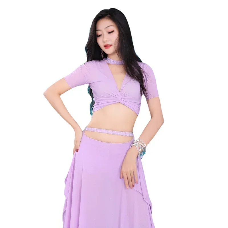 Conjunto de ropa de danza del vientre para mujer, falda elegante, diosa, Baile Oriental, entrenamiento, nuevo