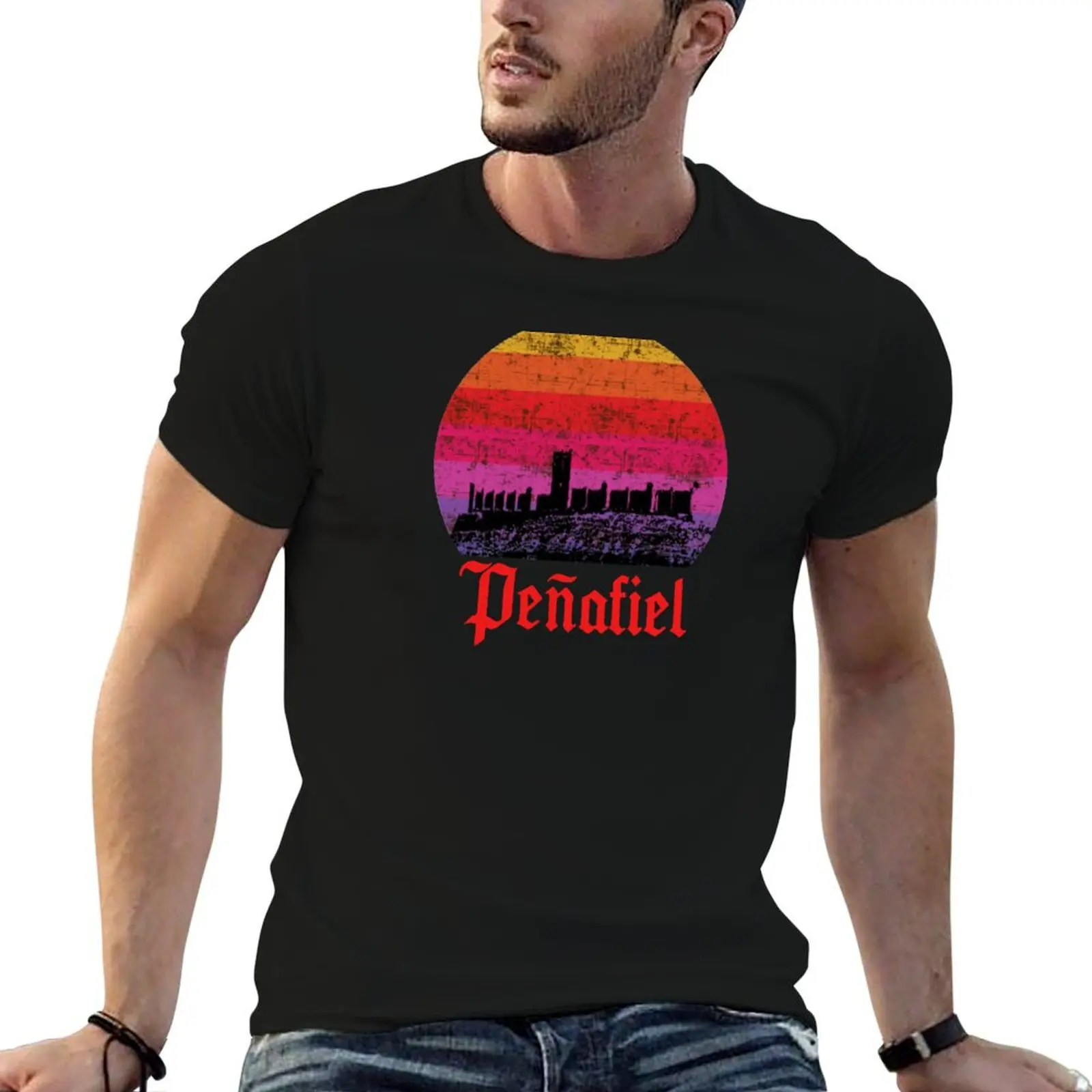 

Peafiel Castle, Valladolid T-Shirt man graphic t shirt t shirt man luxury t shirts for man cotton T-Shirt