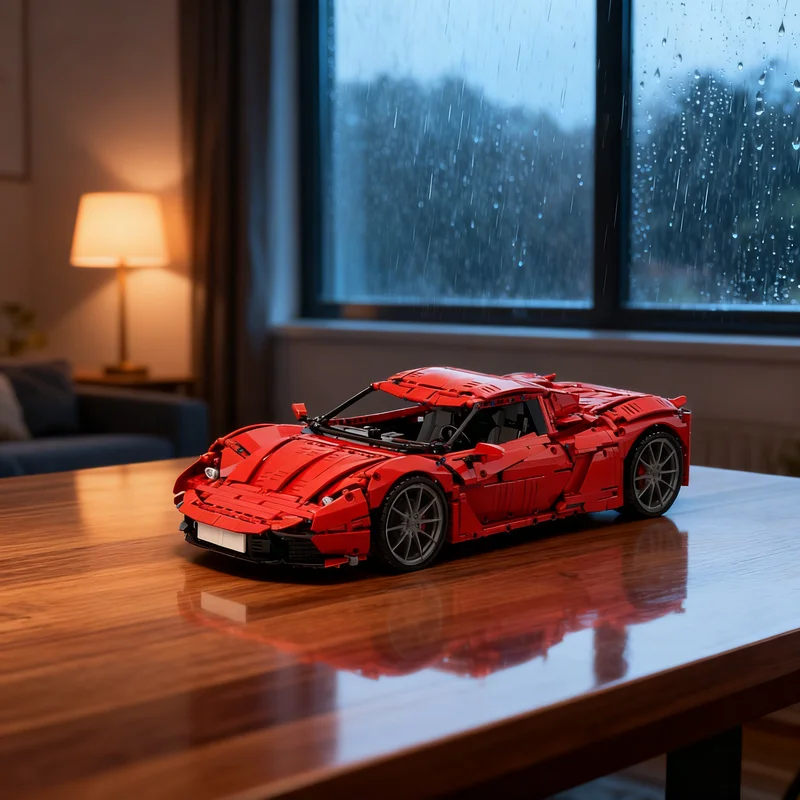 

3499 деталей MOC: Модель автомобиля Marussia B1, конструктор, креативный подарок, декор для демонстрации, сборная модель премиум-класса для взрослых и детей, игрушка для дома и офиса