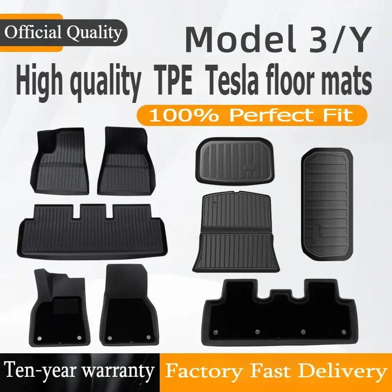 Tesla Model 3 Special Floor Mat Tpe Fully Enclosed Auto Parts Menis Blanket Surface