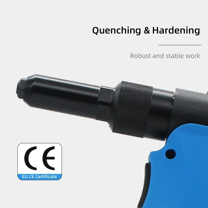 Industrial Pneumatic Blind Rivet Gun Air Heavy Duty Automatic Self Suction 2.4-6.4mm Stainless Steel 3/16" Hemlock Riveting Tool