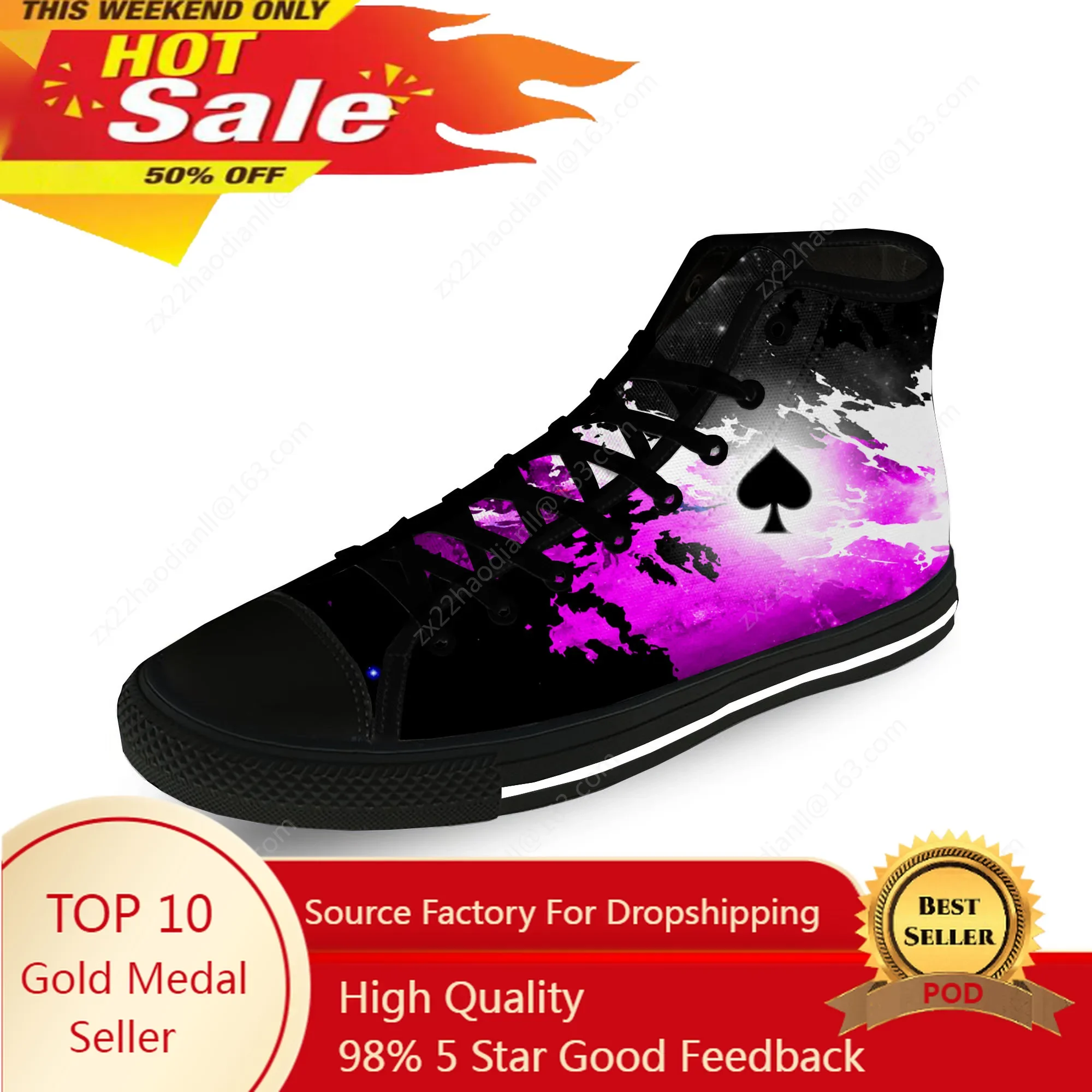 

Ace Aro Aromantic Asexual Asexuality Pride Flag Lightweight Cloth 3D Print High Top Canvas Shoes Men Women Breathable Sneakers