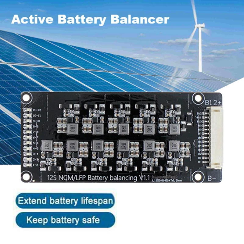 

1.2A 12S Активный эквалайзер-балансир для литиевой батареи Li-Ion Lifepo4 BMS Transfer Energy