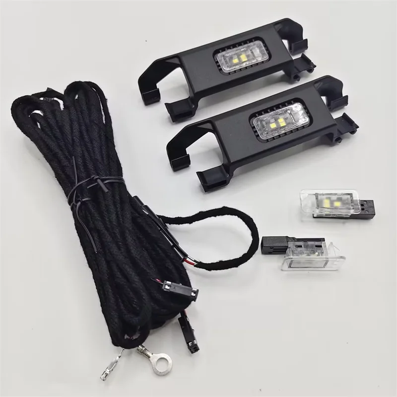 4-teiliges LED-Fußraumbeleuchtungsset mit Kabel, Innenraum-Fußlampe für VW T-ROC Jetta Polo T-Cross Enyaq ID4 ID3 Tayron Talagon – Detail 9