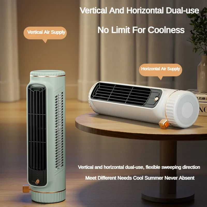พัดลมไฟฟ้ามัลติฟังก์ชั่นไร้สายแบบพกพา Home Quiet Ventilator Desktop Bladeless Towers พัดลมเครื่องปรับอากาศ Air Cooler