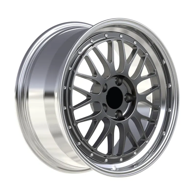 

Wholesale Customization 8J JDM Style LM Forged Aluminum Alloy Car Wheels 6061-T6 2 Piece Brush Finish Sliver Lip Passenger Cars