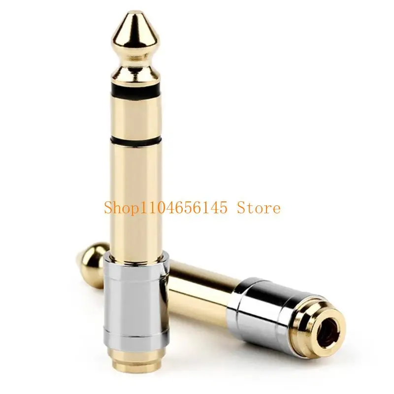 652F Portable Headphone Plug Adapter 6.35mm to 3.5mm Connector Male to Female Adapter for Studio Grade Sound Connection