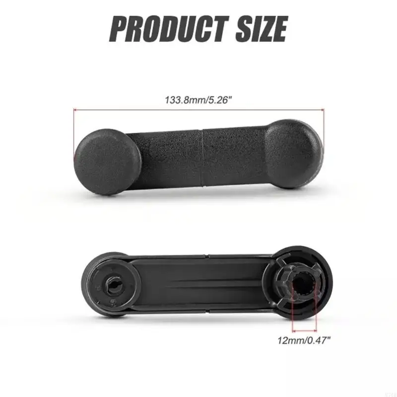 M76E Schwarz ABS Auto Tür Fenster Kurbel F37Z1023342A für F150 F250 E150 E250 – Detail 6