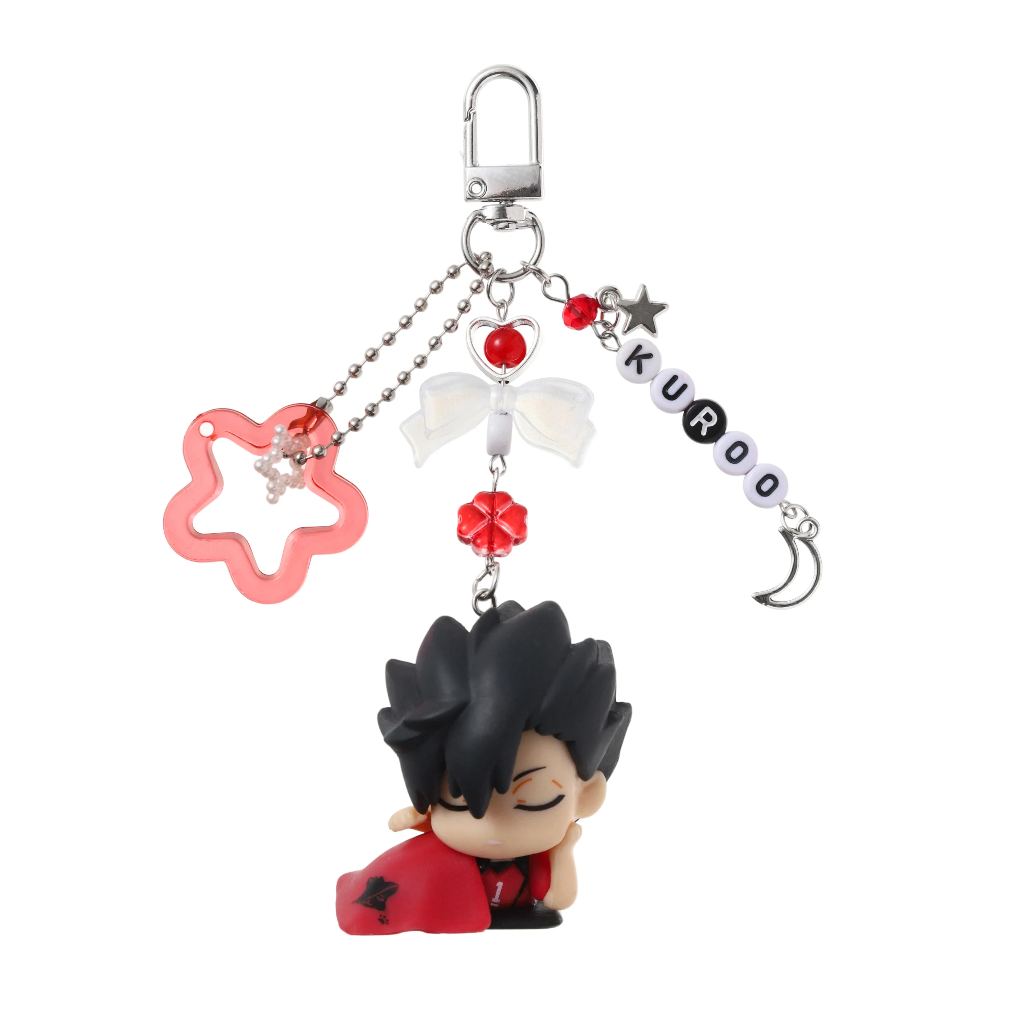 Picture 7: Charm handmade bead Haikyuu inspired keychains  Y2K