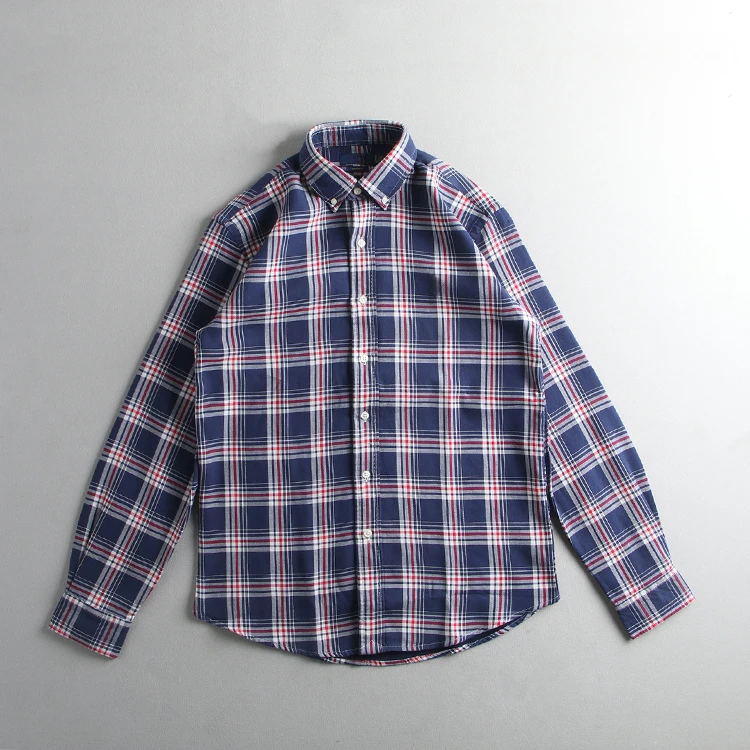 

Классическая клетчатая рубашка с длинным рукавом для мужчин, осенне-зимняя, удобная, тонкая, повседневная, для поездок на работу, на каждый день, хлопковая.