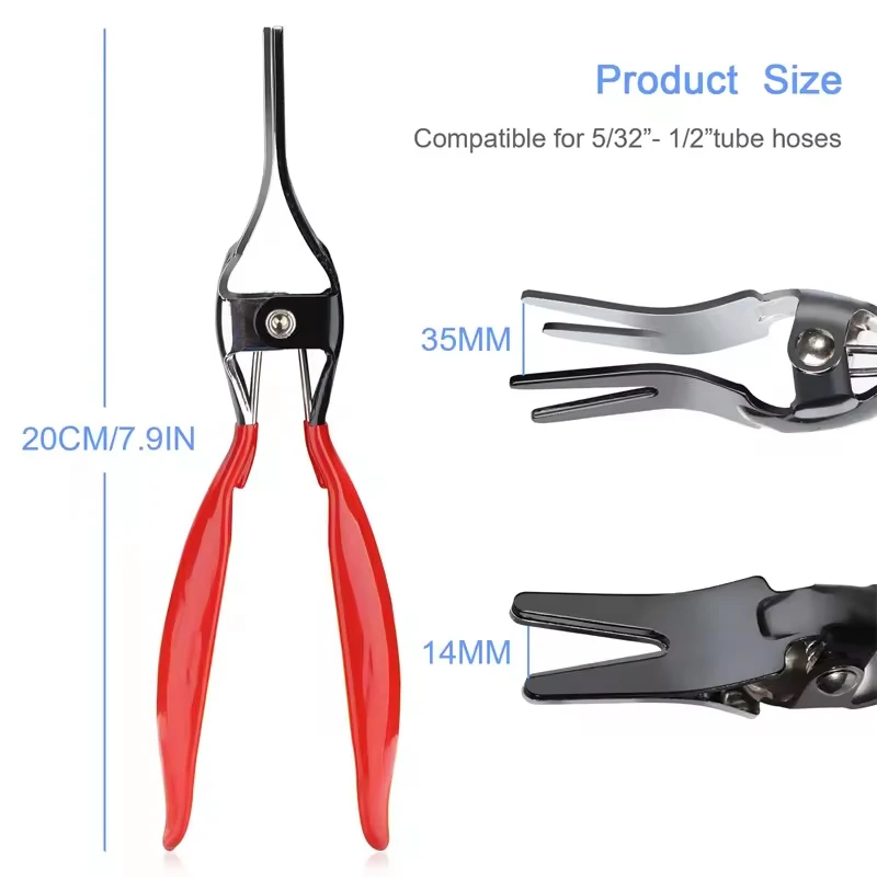 Angled Fuel Vacuum Line Tube Hose Remover Repair Tool Durable Separator Pliers Pipe Auto Tubing Pipe Separator Pliers