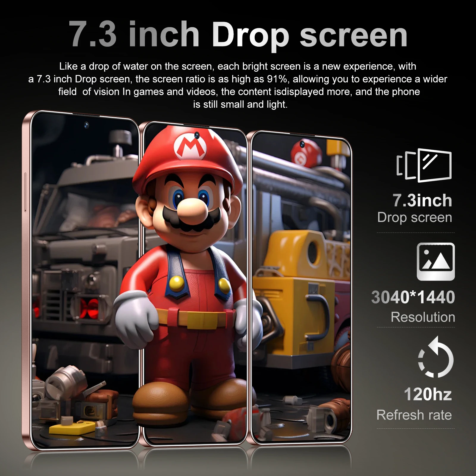 2024 New P70 Ultra SmartPhone 7.3 HD Screen Mobile Phones 16G+1T 5G Dual Sim Celulares Android Unlocked 108MP 8000mAh Cell Phone