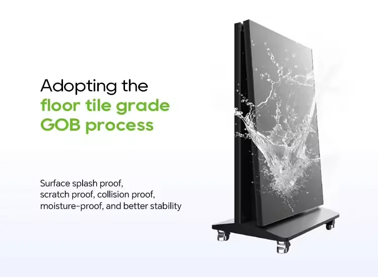 Schermo per poster a LED pieghevole elettronico GOB P2.5 per interni HD per display a LED per macchina pubblicitaria a LED per pubblicità portatile