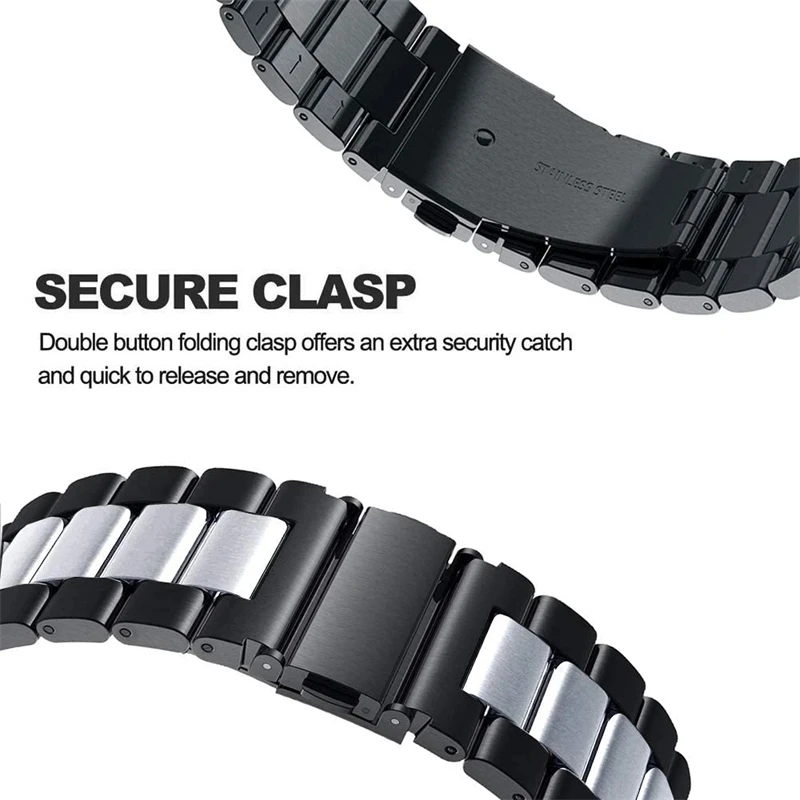 Watch Band for Samsung Galaxy Watch 3 4 5 6 7 40 44mm 46mm Huawei GT4 3 Amazfit GTR 47mm Steel Bracelet Wristband 22mm 20mm Band