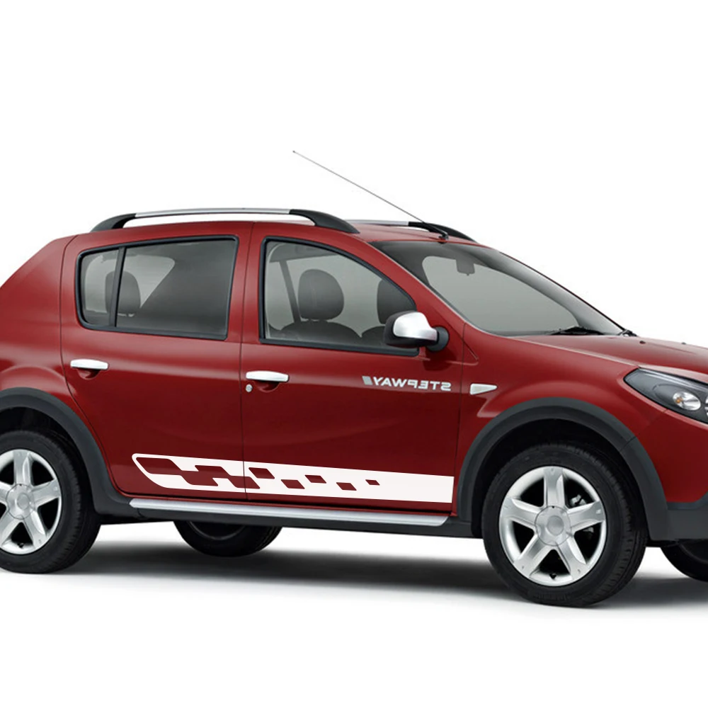 

Боковые наклейки на дверь автомобиля для Renault Dacia Duster DIY авто виниловая пленка спортивная графика Стайлинговые наклейки автомобильные тюнинговые аксессуары