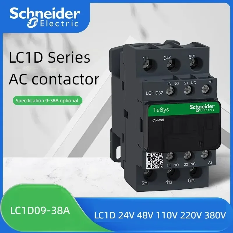 Schneider New black version AC Three-pole contactor 3P LC1D09 LC1D18 LC1D25 LC1D32 LC1D38 B7C F7C Q7C M7C 24V 110V 220V 380V