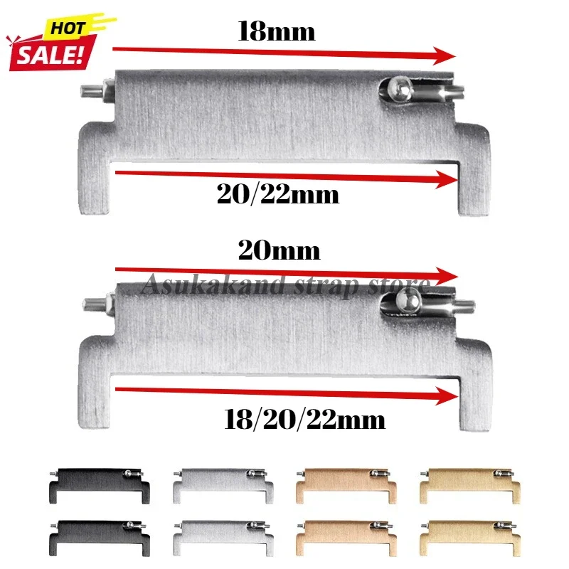 Schnellverschluss 20 mm bis 18 mm 20 mm 22 mm bis 22 mm 22 mm bis 20 mm Stahladapter Stifte Anschlüsse 2 Stück Uhrenarmband Federstege Zubehör