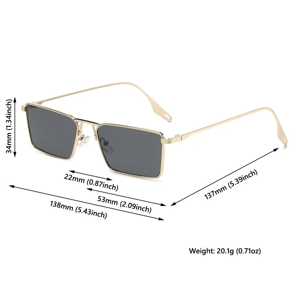 狭い長方形サングラスファッション韓国メタルフレームシェードユニセックス UV 保護小さなフレームサングラス女性 & 男性用