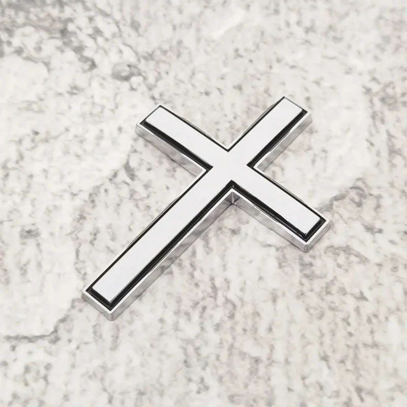 High-quality Modification Metal Stickers Faith Cross Jesus Scratch Cover DIY Decoration Car Personalized Accessories