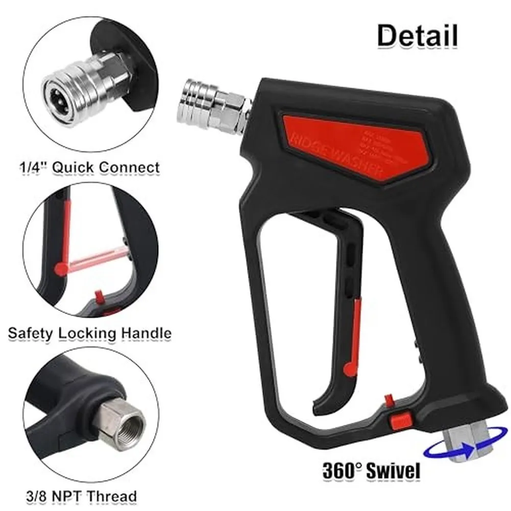 Pressure Washer Sprayer 5000PSI With 1/4'' Quick Connector 3/8'' Quick Connect M22-14mm M22-15mm Fitting