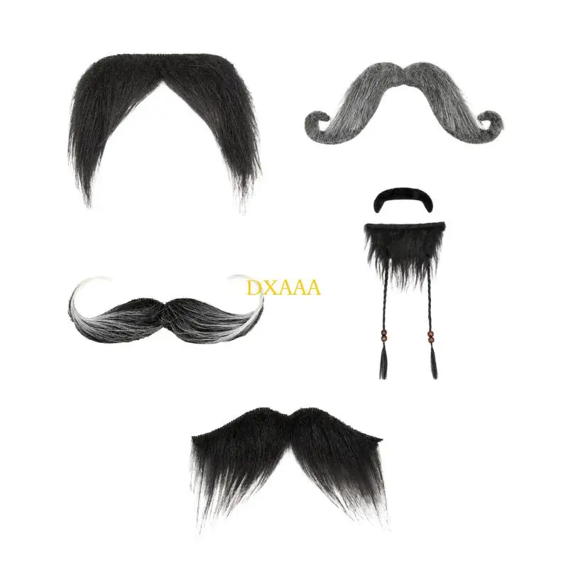 

DXAA 3pcs Realistic Plastic False Mustache For Halloween Accessory