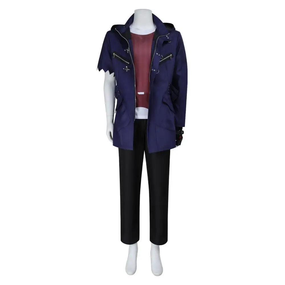 Disfraz de Cosplay de Nero DMC para Hombre, Traje Gótico de Devil May Cry, Guantes, Réplica, para Comic Con, Actuaciones y Fiestas de Disfraces