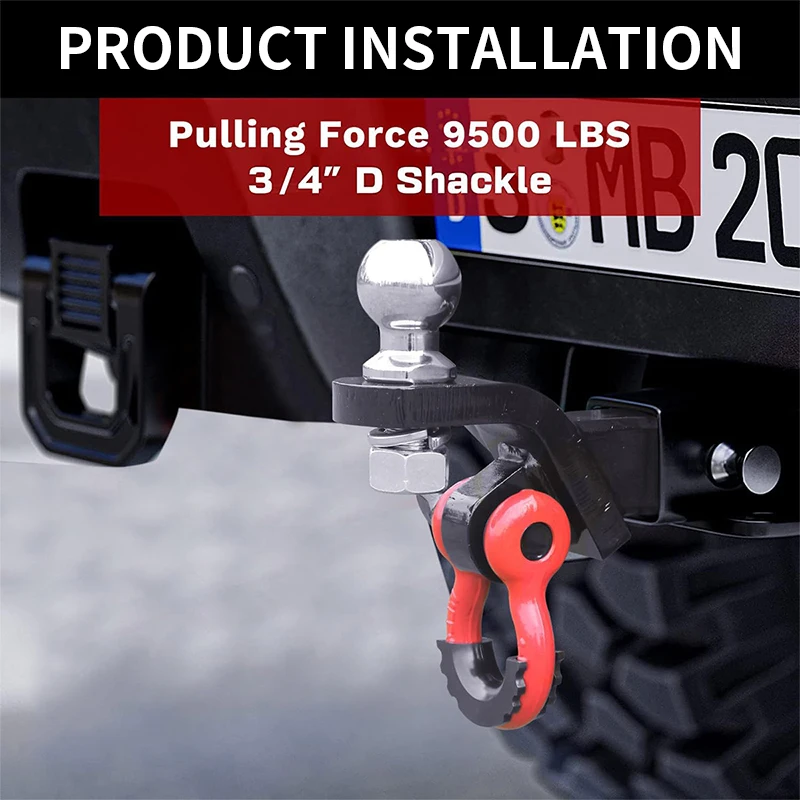 Welded Square Tube Trailer Hook with Tongue for Off-road Vehicle Modification, Trailer Arm, Trailer Ball, Towing
