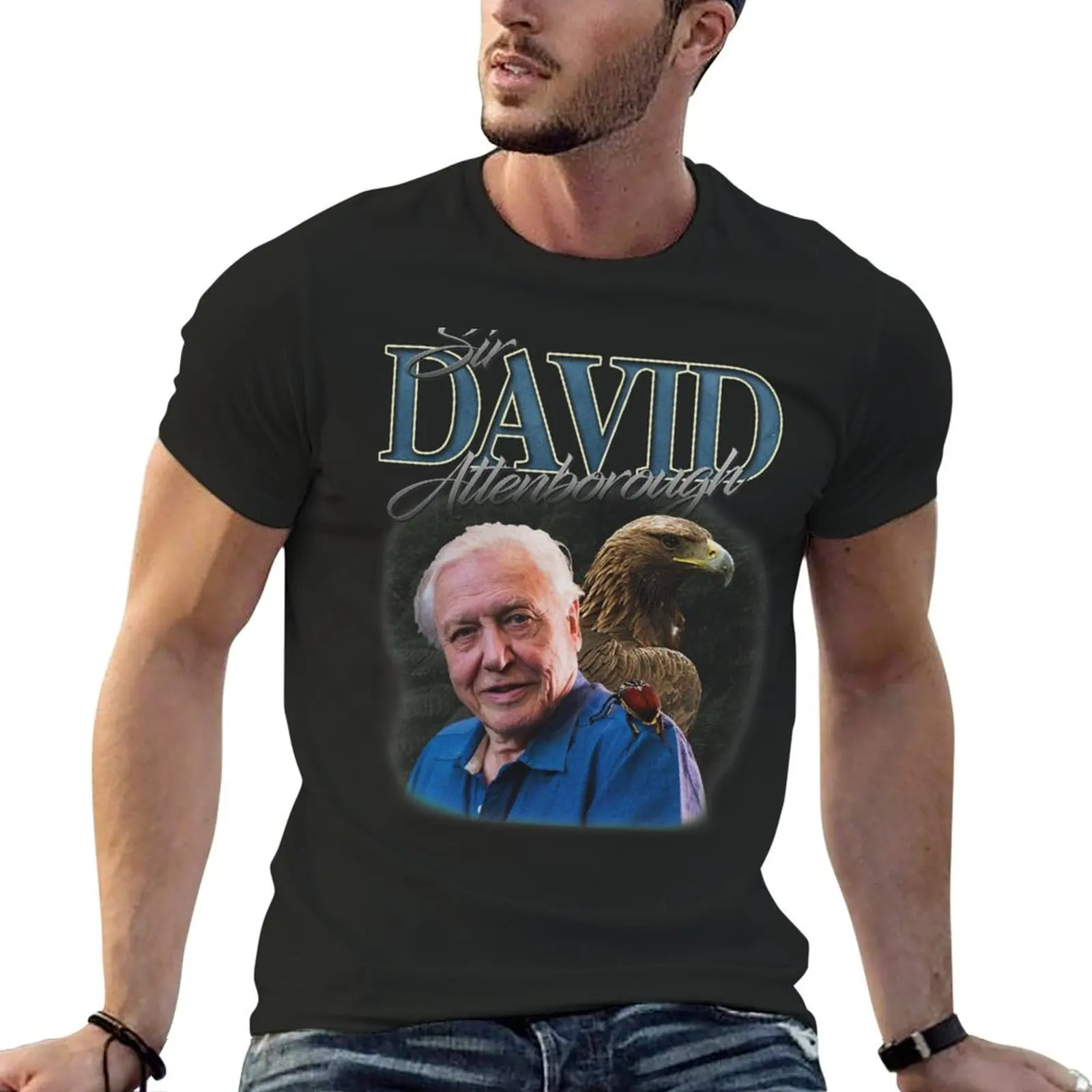 Sir David Attenborough T-Shirt cotton graphic tees new edition shirts men graphic
