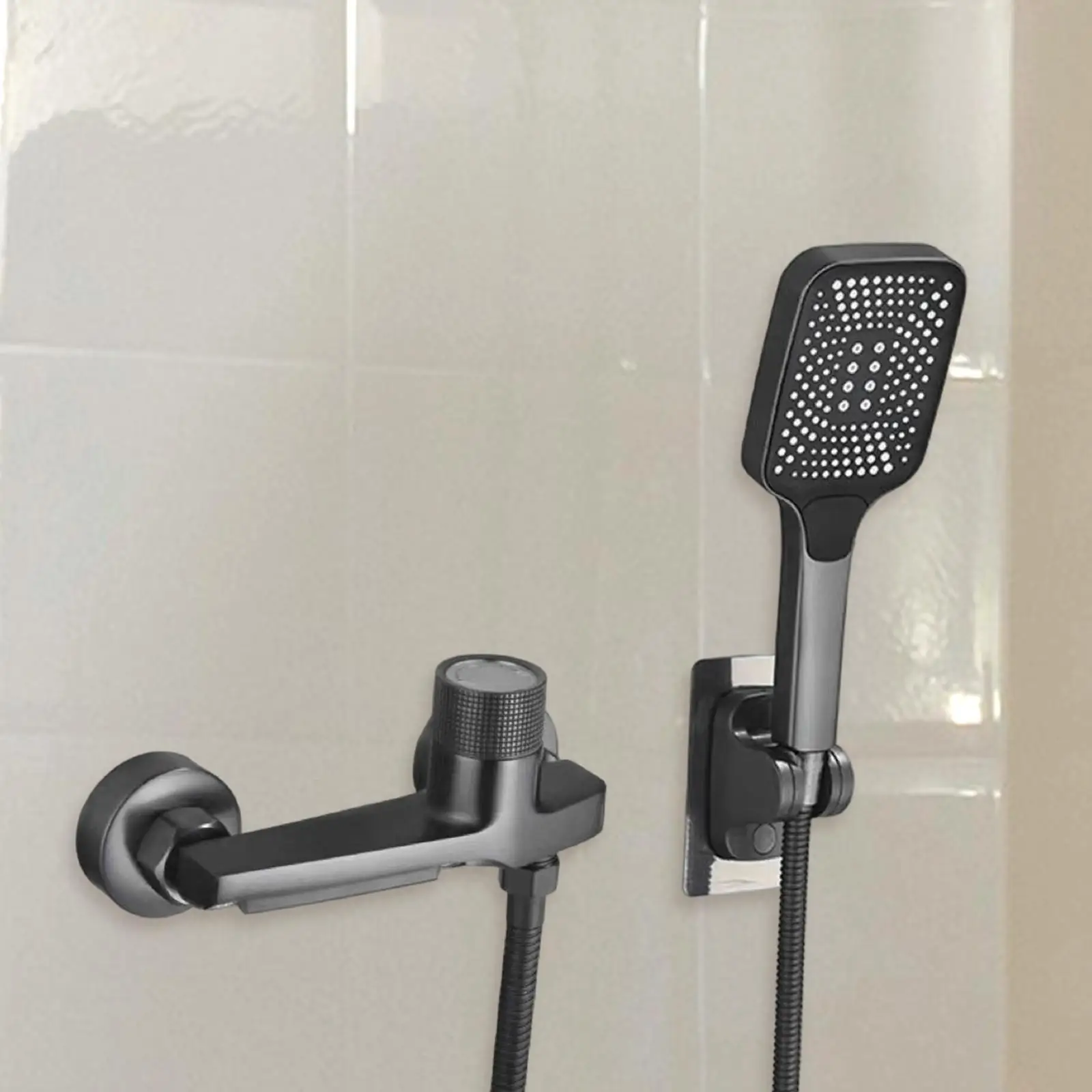 

Waterfall Bathtub Faucet with Hand Shower Set Wall Mount for Farmhouse Dorm