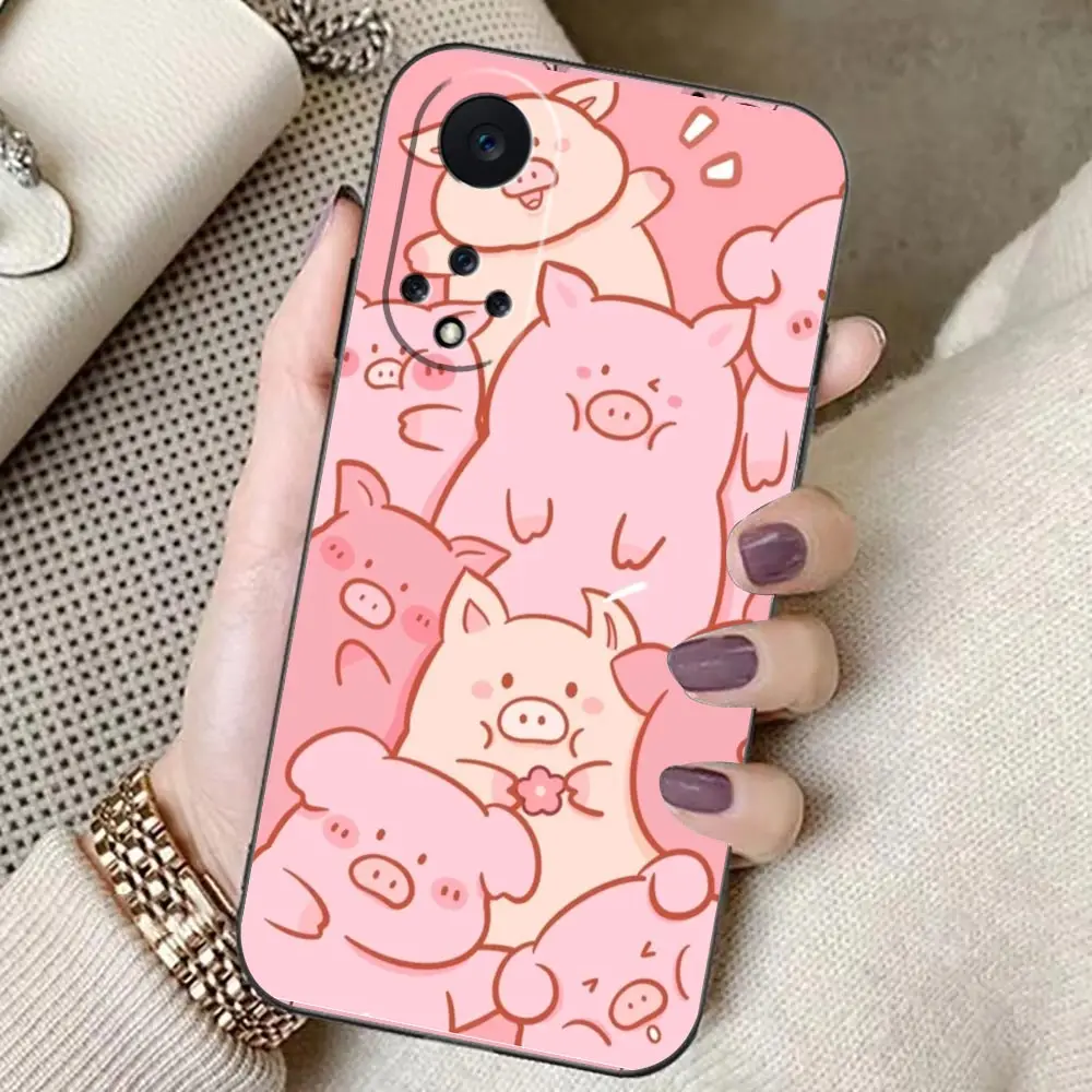 Custodia Funda per Huawei NOVA Y90 Y70 Y61 10 9 9SE Plus 8 8I 7 7I 5 5I 4 3 3I 2 2I 2S Lite Plus Pro Case Para Cute Cartoon Pink Pig