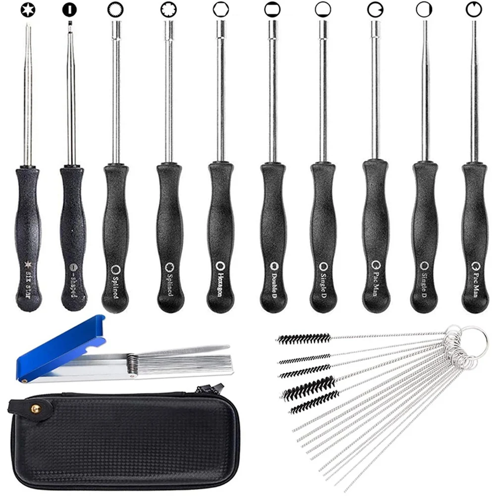 AB11-Carburetor Adjusting Tools For 2 Cycle Small Engine Chainsaw Weed Eater Troy Bilt Etc With Bag,Brush