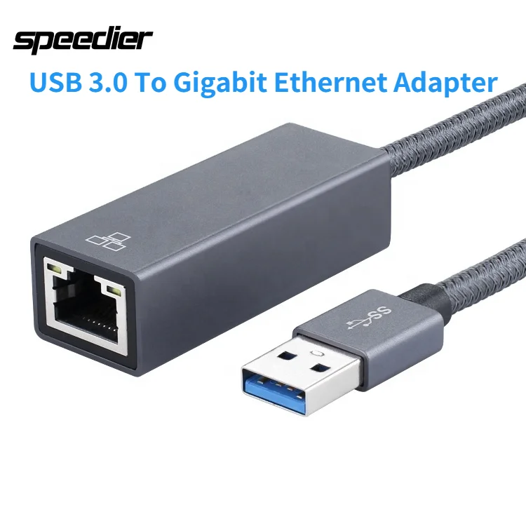 Adaptateur USB 3.0 vers Ethernet Gigabit, compatible avec Windows 10/8.1/8/7/Vista/XP, pour ordinateur portable de bureau, Apple MacBook Linux