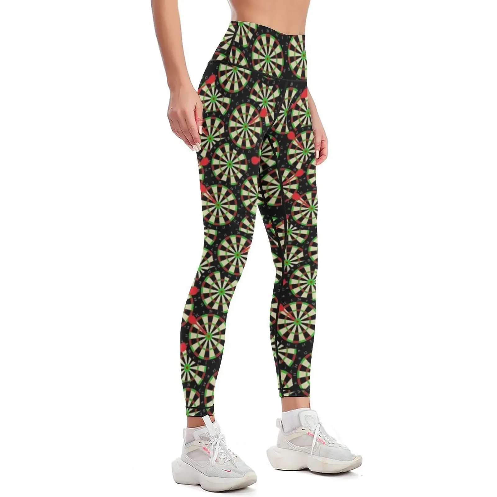 Dartboards and Darts Pattern Leggings for physical active wear push up tights for Clothing fitness Womens Leggings